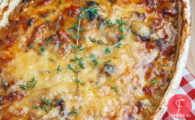 Panceta y Patatas Porcini Gratinadas