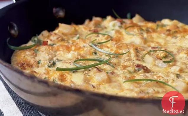 Frittata con Queso Ahumado y Tocino Canadiense