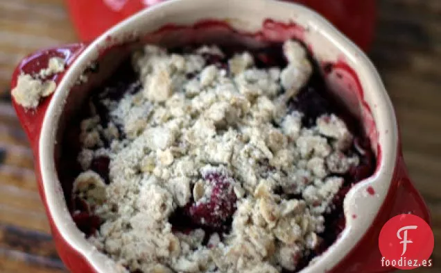Crumble balsámico de frambuesa