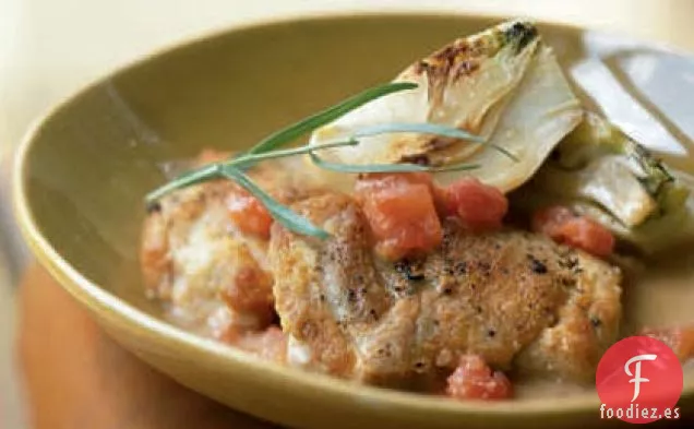 Pollo con Hinojo, Tomate y Vinagre de Estragón