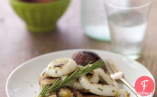 Pollo Balsámico A La Parrilla Con Melocotones