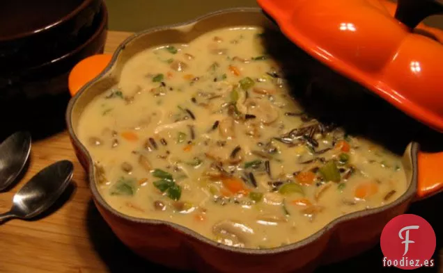 Crema De Pollo y Sopa De Arroz Salvaje