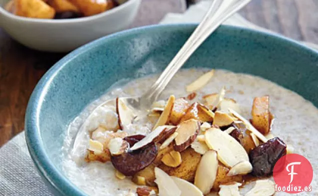 Crema de Almendras Dulces de Trigo Sarraceno con Peras para Sartén