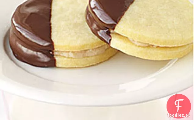 Sándwiches De Galletas De Mantequilla Con Crema De Castañas