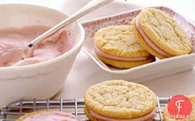 Galletas de Sándwich de crema de frambuesa