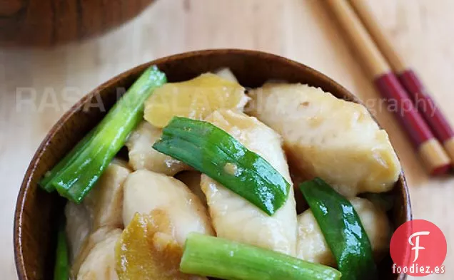Receta De Pescado Con Jengibre Y Cebolleta (????)