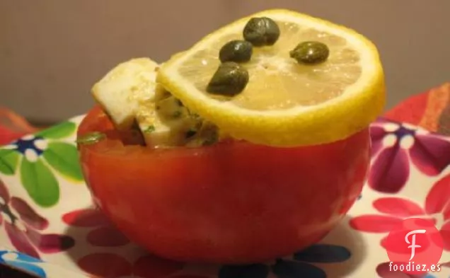 Tomates Rellenos De Huevos y Anchoas