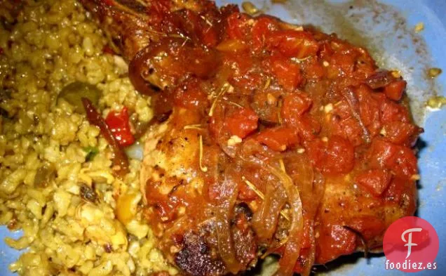 Chuletas De Cerdo Estofadas Con Tomates