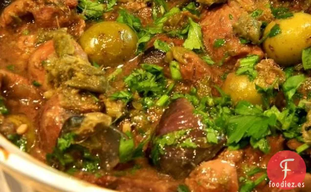 Cazuela de Ternera y Riñón, Con Condimentos Inusuales