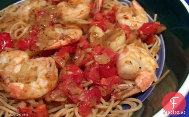 Camarones Tigre Con Pasta