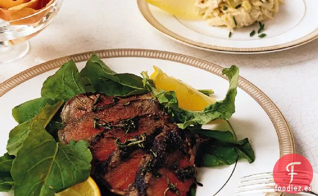 Filete de Costilla Chamuscado con Rúcula