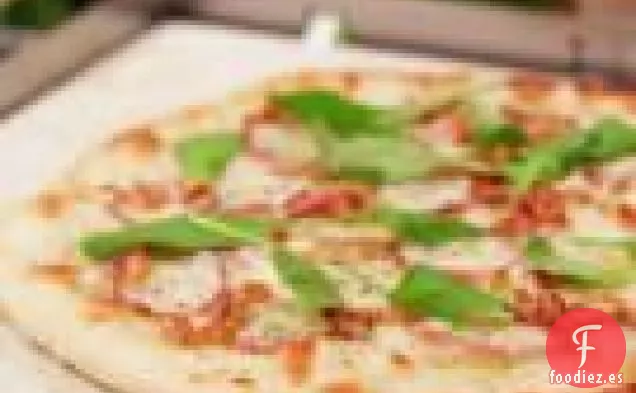 Pizza De Patata A La Parrilla Y Panceta Con Rúcula