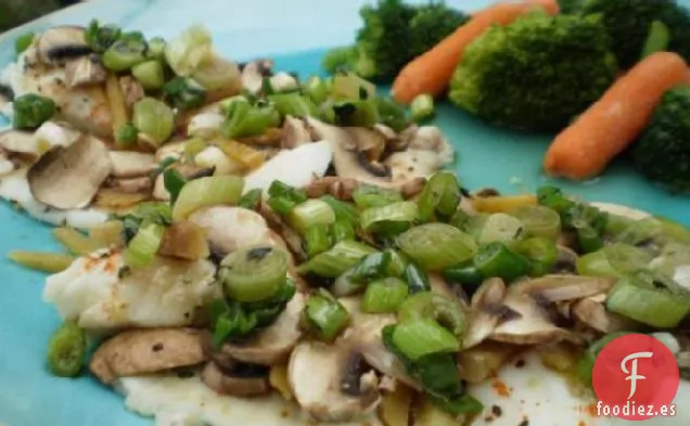 Lubina al Vapor con Jengibre y Shiitakes