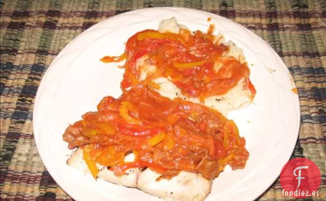 Lubina Con Salsa De Pimienta Siciliana