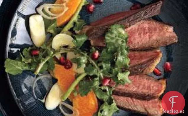 Bistec Con Rúcula Y Ensalada De Naranja