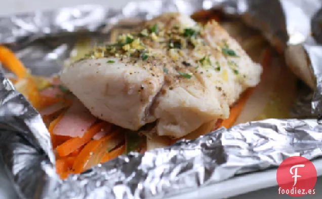 Bacalao a la Plancha en Papel de aluminio