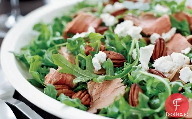 Ensalada de Cordero con Rúcula y Vinagreta de Frambuesa
