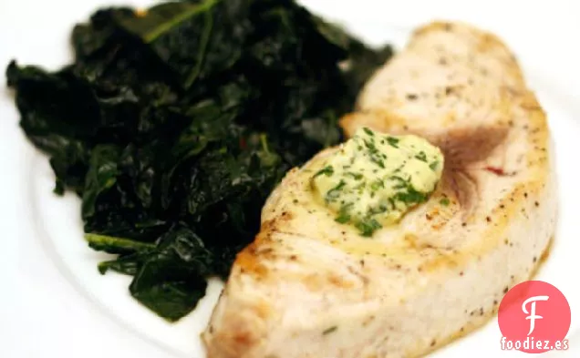 Cena de Esta Noche: Pez Espada con Mantequilla de Hierbas de Limón