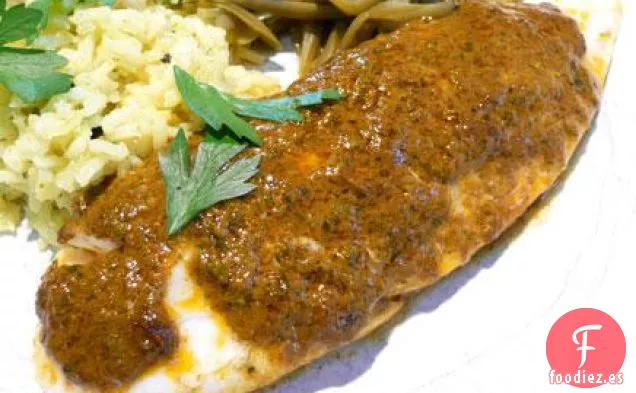 Pescado Al Vapor Al Horno Al Curry