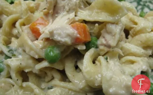 Cazuela de Fideos de Atún con tapa de Estufa Rápida y fácil