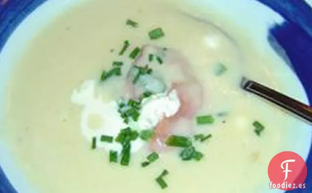 Sopa de Patata con Rosetas Gravlax