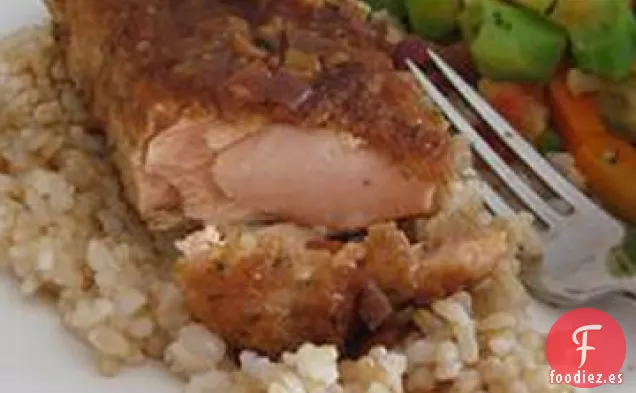 Salmón con Costra de Parmesano