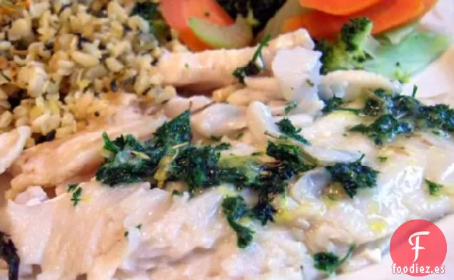Pescado A La Parrilla Con Mantequilla De Perejil Limón