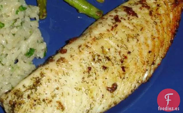 Pescado Blanco En Mantequilla De Hierbas