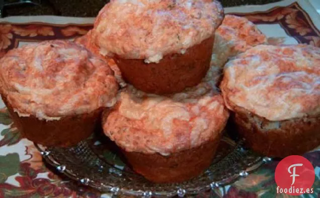 Muffins de Salmón y Maíz Con Queso Para Untar