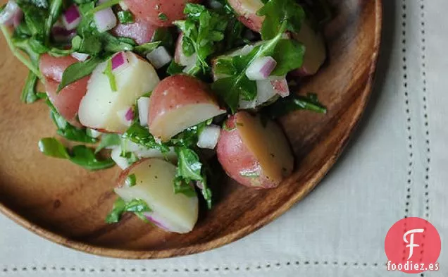 Ensalada De Patatas Con Rúcula Y Vinagreta De Dijon