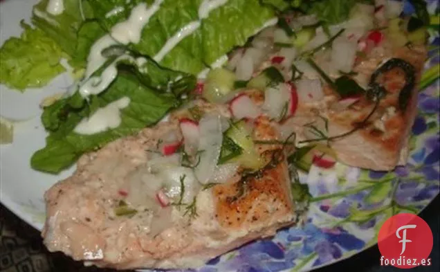 Salmón Escalfado al horno a La Paige (Rachael Ray)