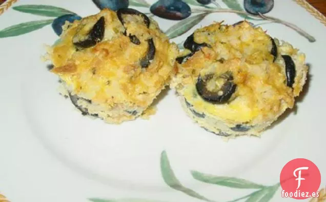 Magdalenas de atún y arroz con queso