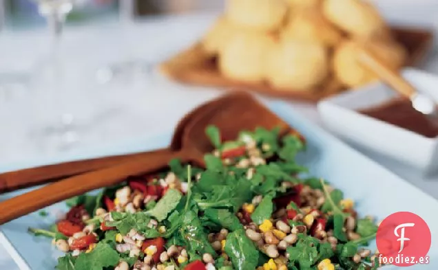 Ensalada de Guisantes de Ojos Negros y Rúcula