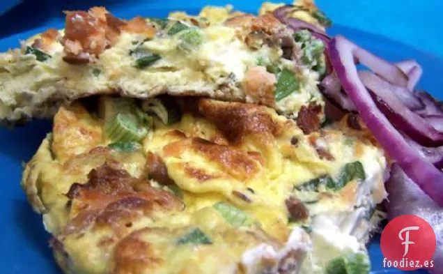 Frittata de Salmón Ahumado y Queso Crema