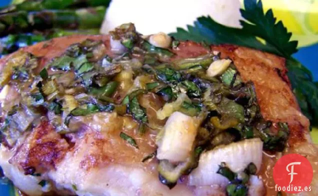 Filetes De Bacalao Con un Glaseado de Cuajada de Limón Asiático