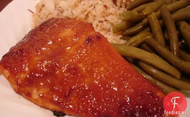 Salmón al Horno con Sésamo y Jengibre