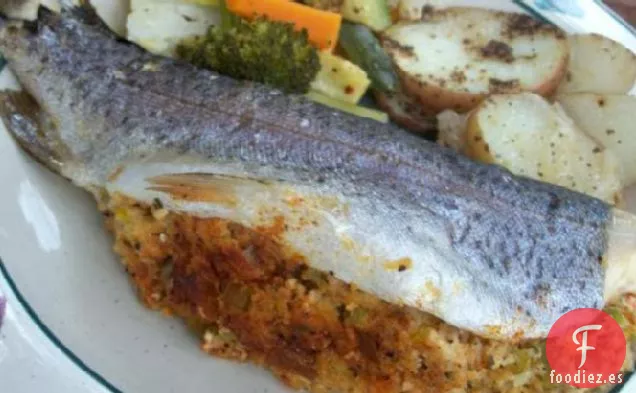 Trucha rellena (Junto al campamento o a la parrilla)