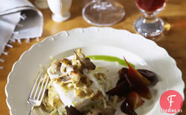 Halibut Con Setas