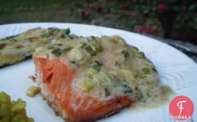 Salmón Con Salsa De Mostaza De Vino