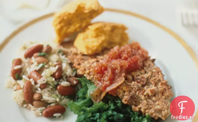 Bagre con Costra de Nuez con Verduras Marchitas y Chutney de Tomate