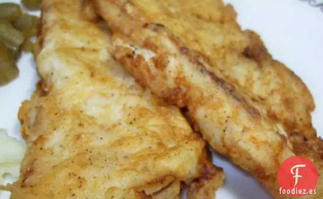 Bacalao Frito para Pescado y Patatas Fritas Con Salsa Tártara