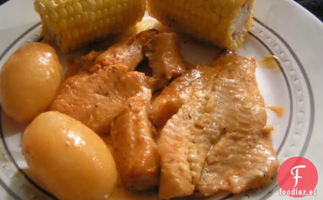 Filetes de Platija a la Parrilla en Papel de Aluminio Con un Toque Asiático