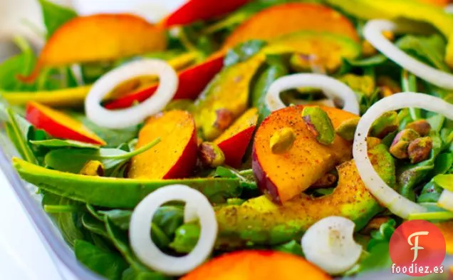 Ensalada Avo-rúcula de Melocotón Balsámico