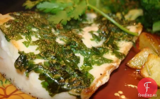 Mahi Mahi escalfado (con Champiñones y Albaricoques)