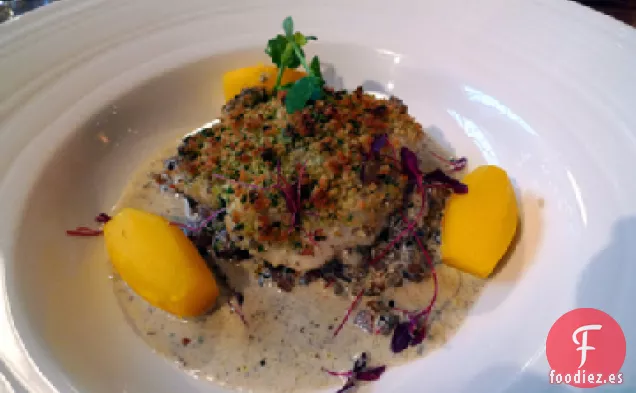 Pescado al horno con Pisto