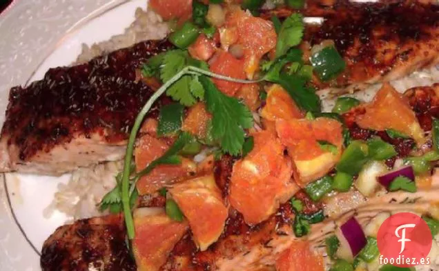 Salmón Cítrico Con Salsa De Naranja