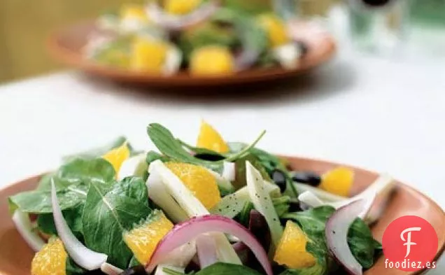 Ensalada de Naranja, Rúcula y Oliva Kalamata
