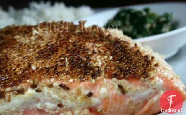 Filetes de Salmón de Naranja Sésamo