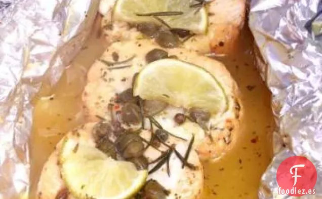 Salmón Con Alcaparras de Limón y Romero