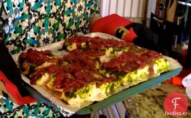 Hamburguesas de Salmón Asiático Con Mayonesa De Wasabi y Salsa Asiática